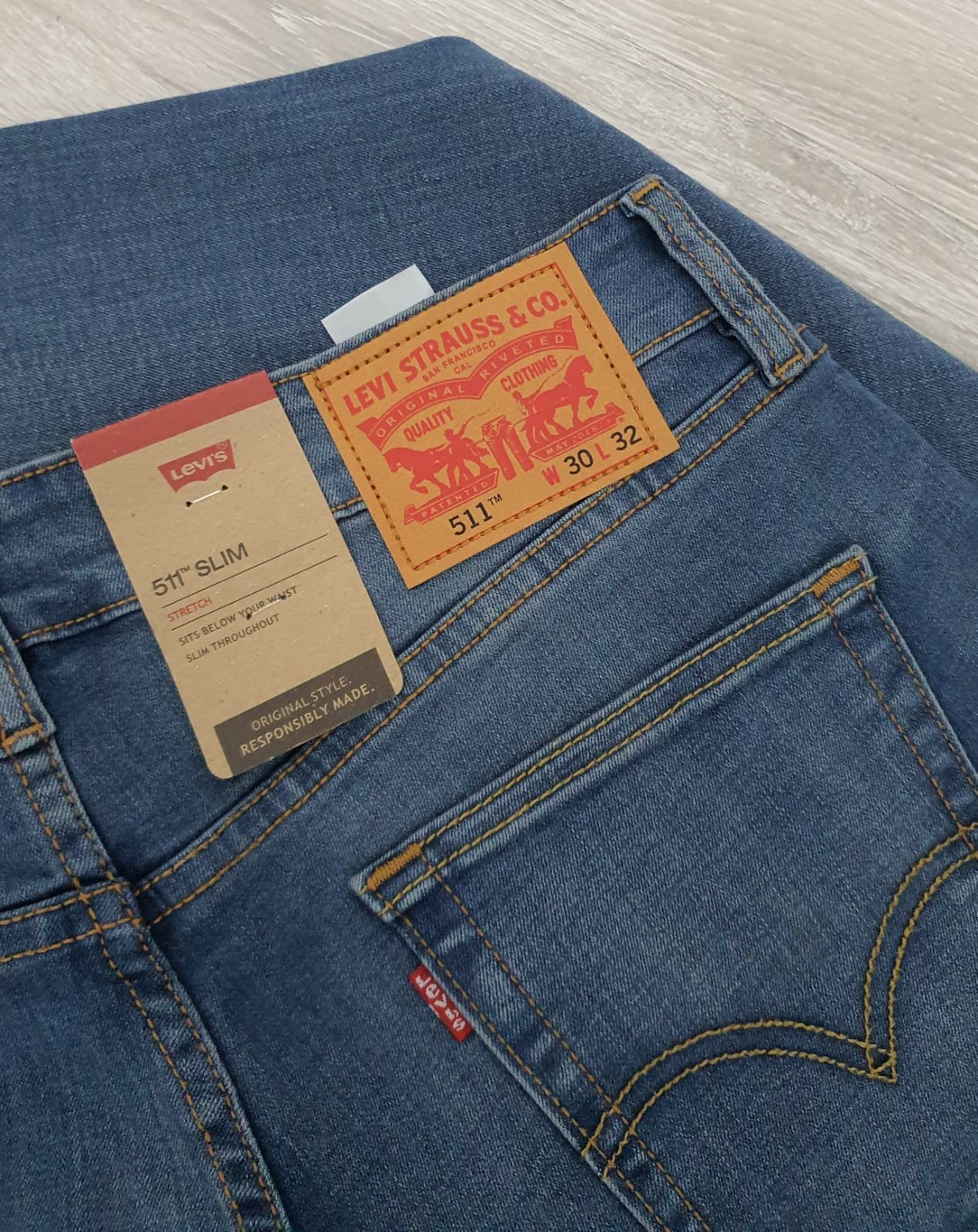 Jean Slim Fit Ref. 511 Azul Verdoso - Imagen 6